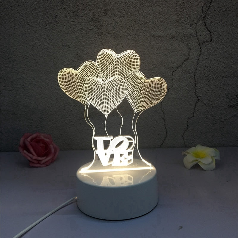 Creative 3D LED Table Lamp/Decorative Night Light Álamo