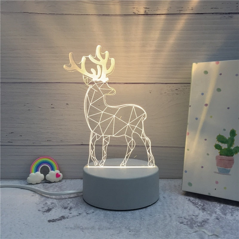 Creative 3D LED Table Lamp/Decorative Night Light Álamo