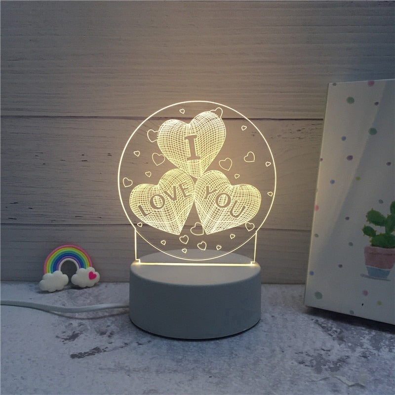 Creative 3D LED Table Lamp/Decorative Night Light Álamo