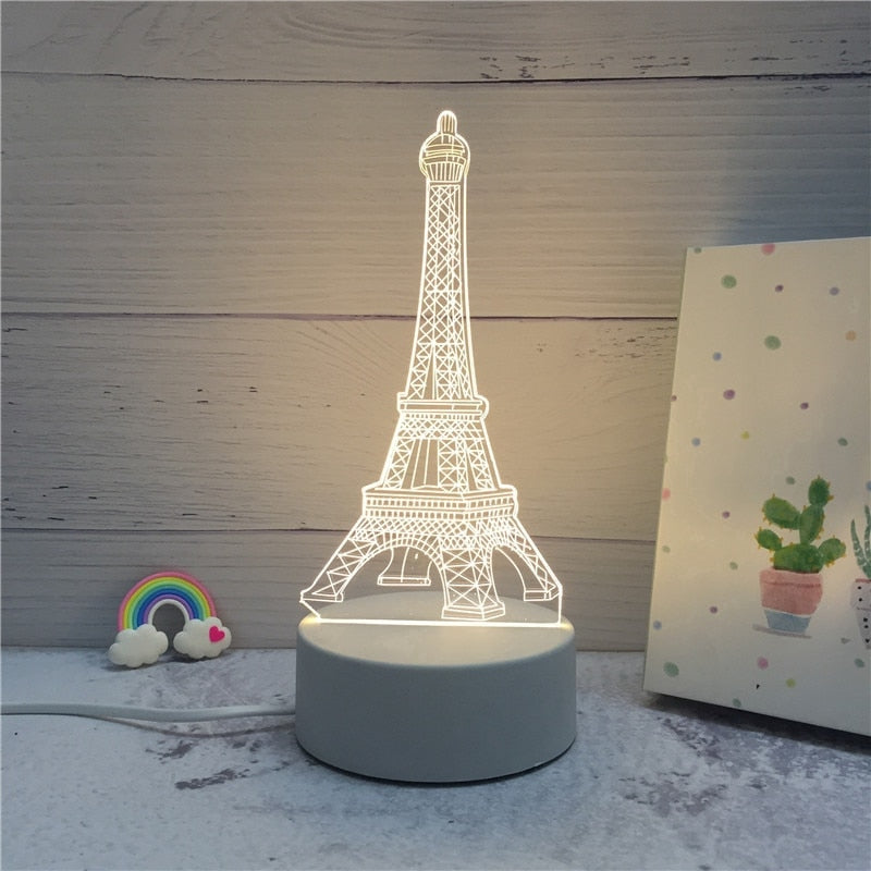 Creative 3D LED Table Lamp/Decorative Night Light Álamo