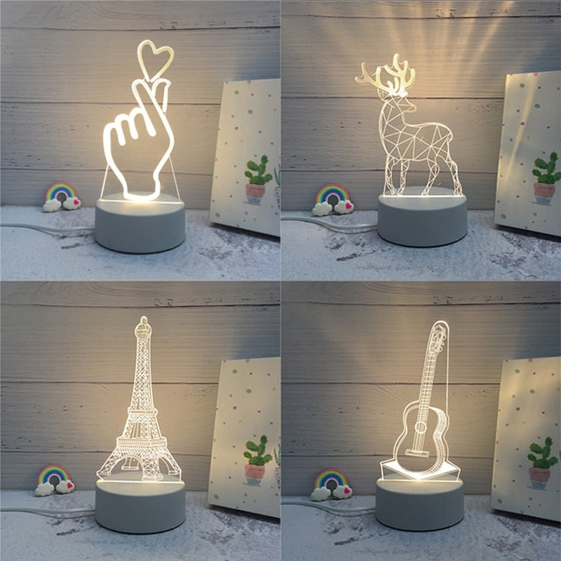 Creative 3D LED Table Lamp/Decorative Night Light Álamo